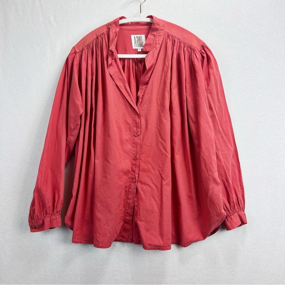 A Shirt Thing 100% Cotton Button Down Size Medium Oversized Lightweight - Picture 1 of 11